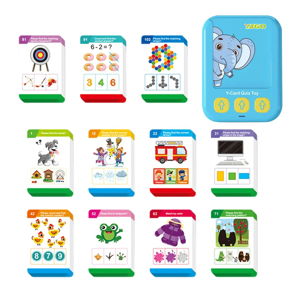 Talking Flash Cards Educational Toy for Kids Toddlers Ages 3-6 Easy Carry Classroom Learning