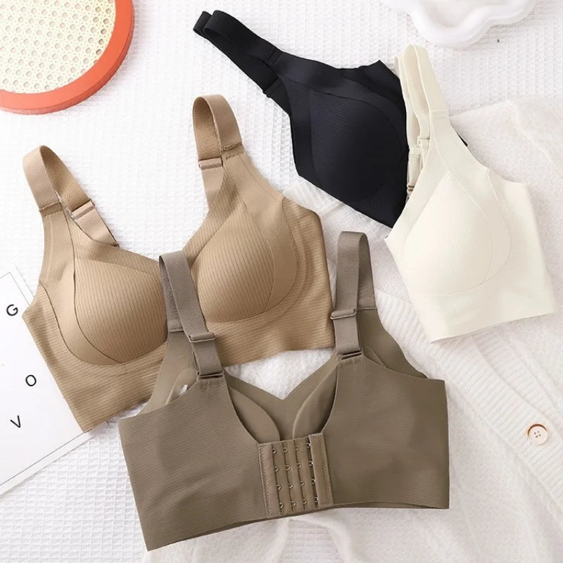 CowLost | product_id-3pcs-plus-size-seamless-push-up-bras-with-adjustable-straps-sizes-m-4xl |1