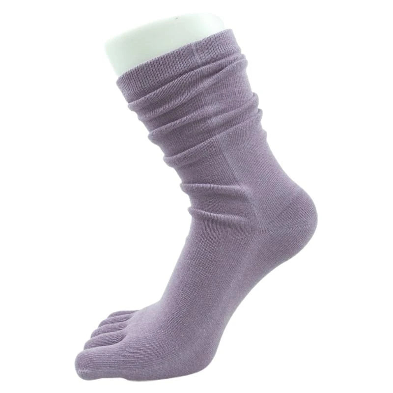 CowLost | product_id-women-s-autumn-breathable-cotton-five-finger-long-tube-toe-socks |17