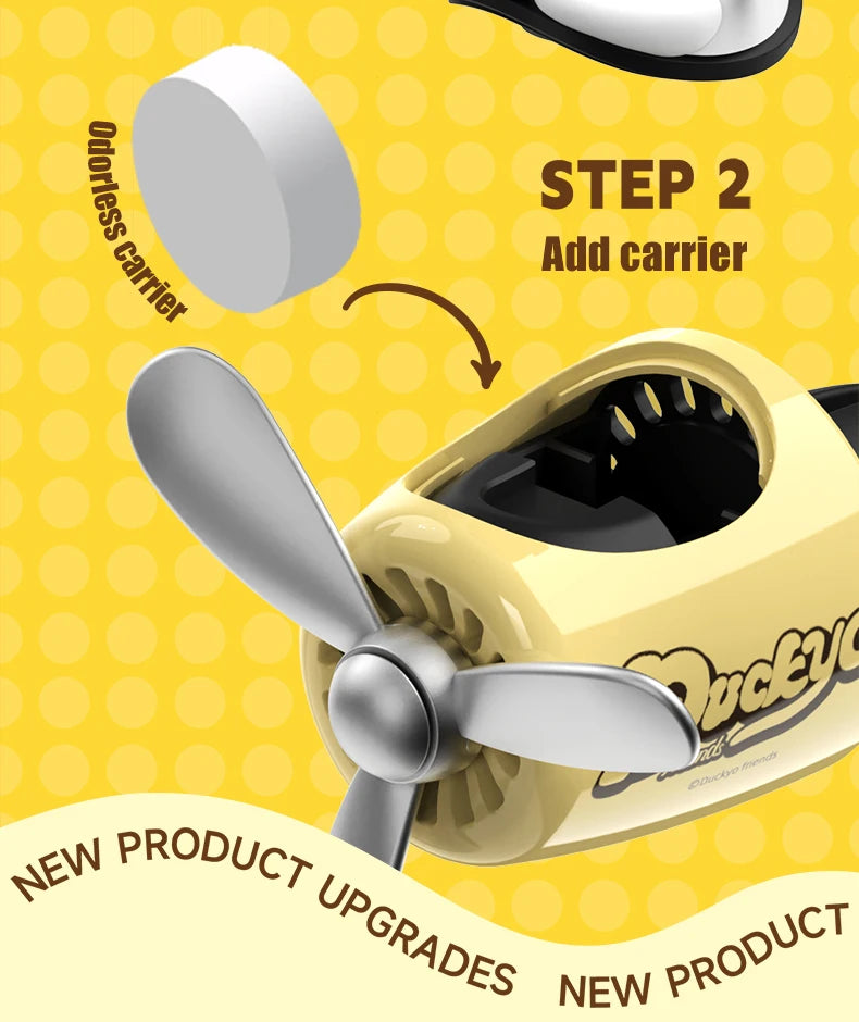 CowLost | product_id-no-perfume-diy-cute-duck-pilot-car-air-freshener-vent-clip-diffuser-ornament |13