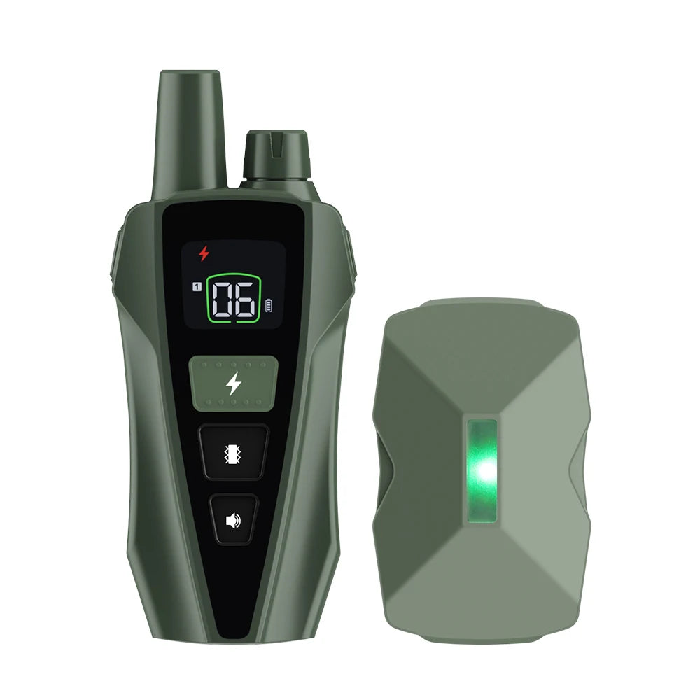 433MHz Waterproof Electric Dog Training Collar with Shock, Vibration & Light Anti-Bark Remote
