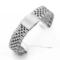 Universal Stainless Steel Jubilee Strap 18mm-22mm Folding Buckle Watchband for Seiko Unisex