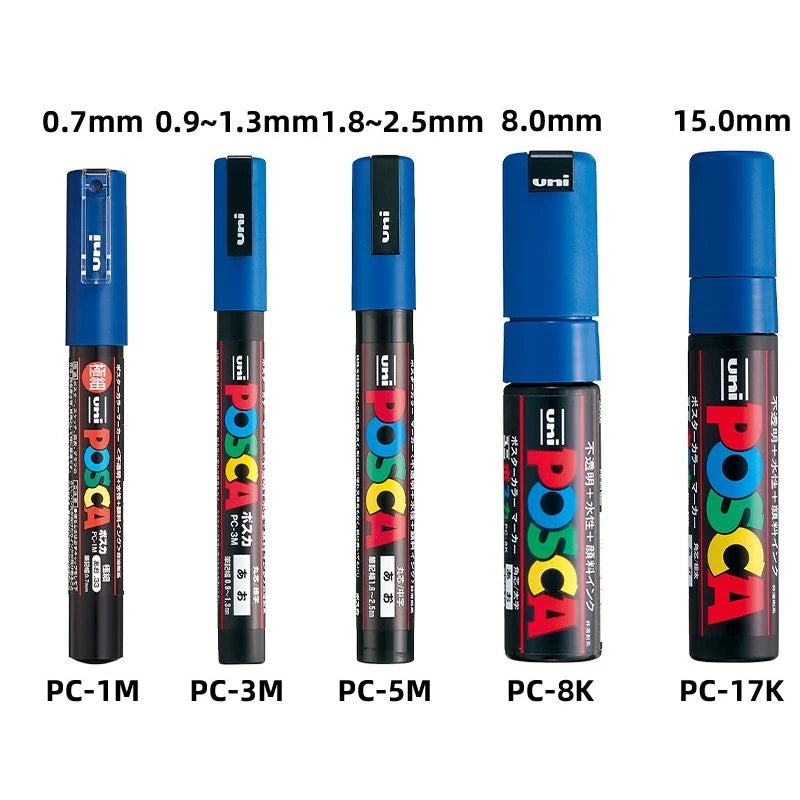 CowLost | product_id-uni-posca-waterproof-water-based-acrylic-marker-pens-8-colors-including-white-black-gold-silver |22