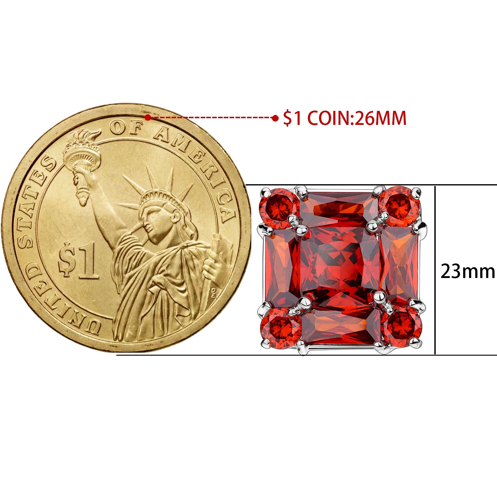 CowLost | clothing-accessories-trendy-zircon-square-cufflinks-for-men |3