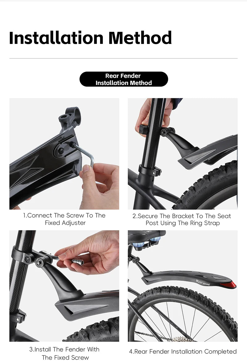 CowLost | sporting-goods-west-biking-reflective-high-toughness-bicycle-fender-for-26-27-5-inch-mtb |15