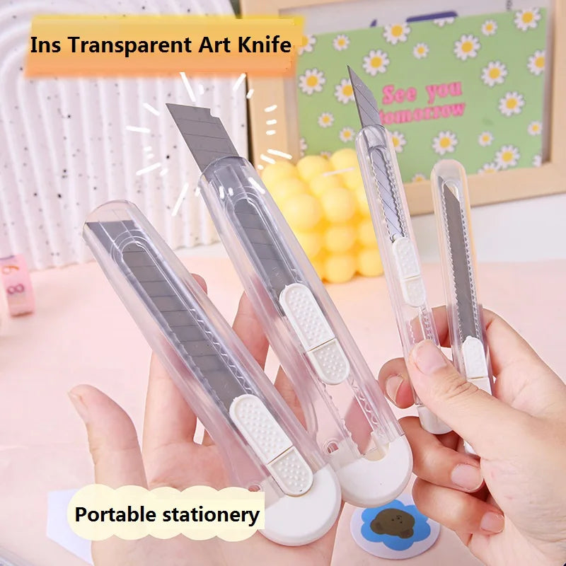 CowLost | product_id-ins-transparent-retractable-utility-knife-small-box-cutter-for-wallpaper-and-paper-cutting |2