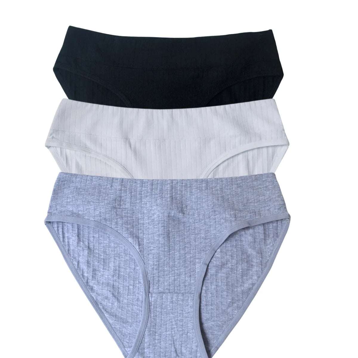CowLost | product_id-3pcs-women-s-cotton-low-waist-solid-briefs-m-xl-breathable-comfortable-panties |25
