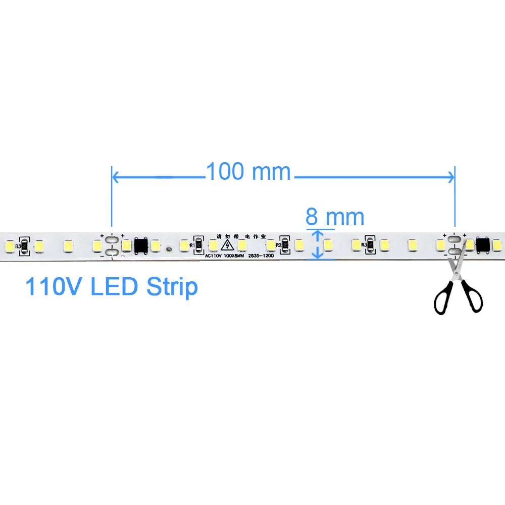 CowLost | 110v-220v-led-strip-2835-120leds-m-home-lamp-strip |10