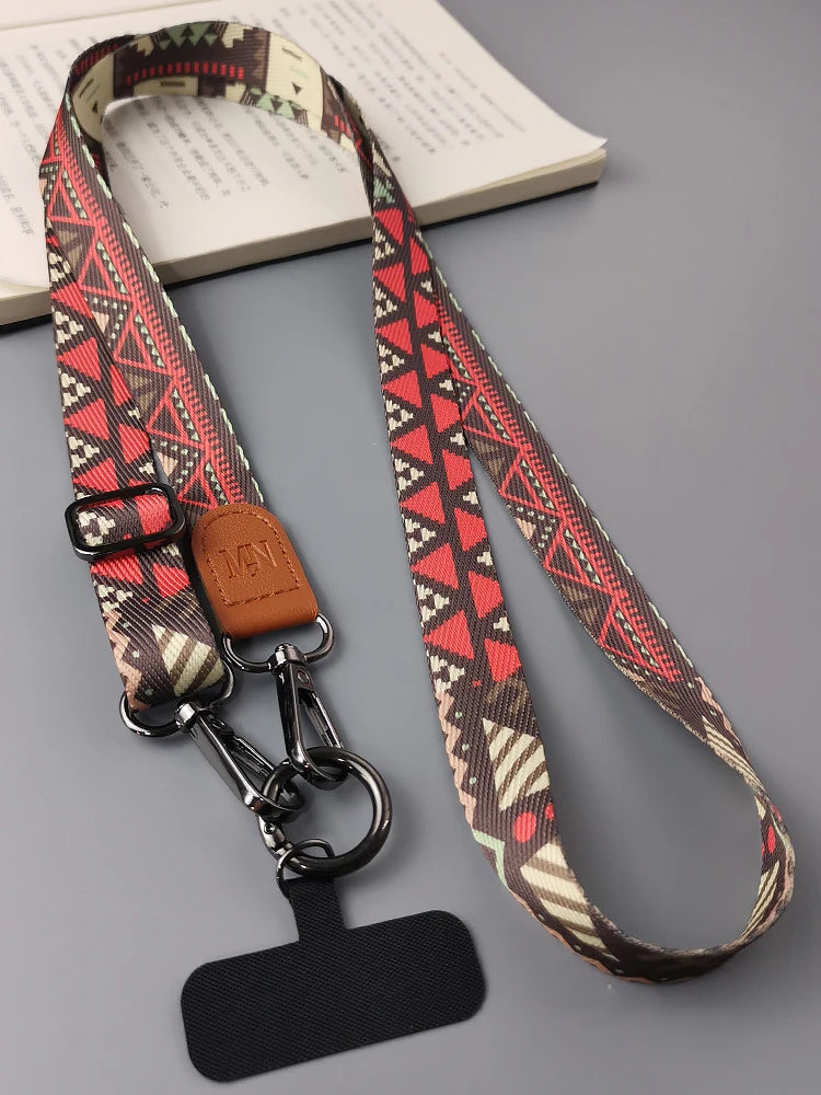 CowLost | uncategorized-adjustable-retro-pattern-crossbody-cell-phone-lanyard-with-card-gasket |15