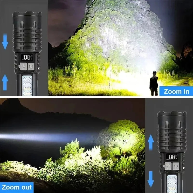 CowLost | product_id-kfvc-portable-rechargeable-type-c-led-flashlight-with-cob-side-light-for-camping |5