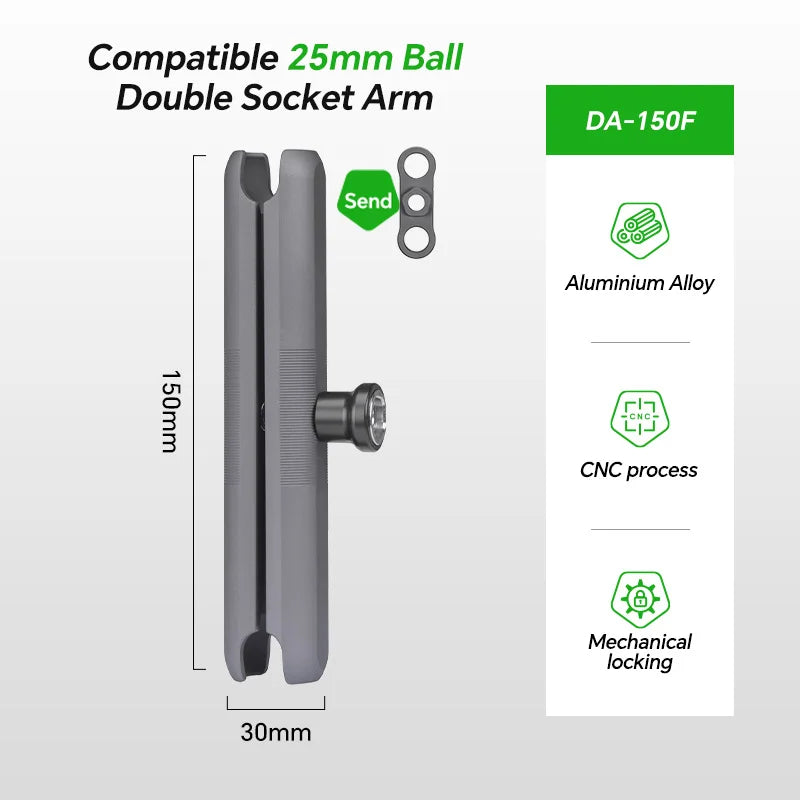 CowLost | product_id-fanaue-double-bass-socket-arm-support-motorcycle-phone-fishfinder-cradle-holder-1-inch-ball-for-ram-mount |21