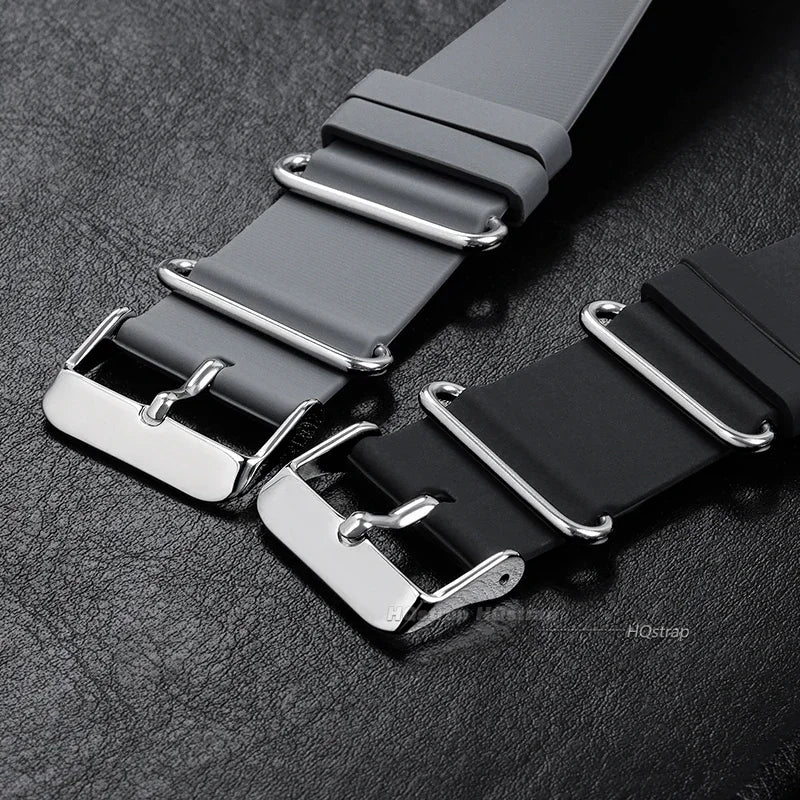 CowLost | 18mm-20mm-22mm-one-piece-silicone-strap-for-casio-soft-rubber-band-for-seiko-black-grey-men-women-replace-bracelet-accessories |4
