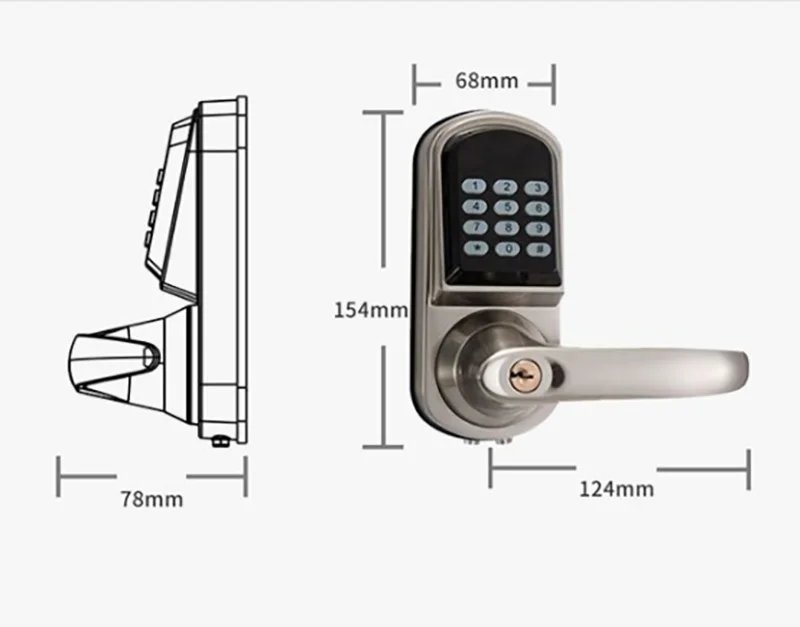 CowLost | locks-keys-product_id-smart-electronic-rfid-keypad-lock-with-rubber-push-button-handle-for-hotel-rental-apartment |6