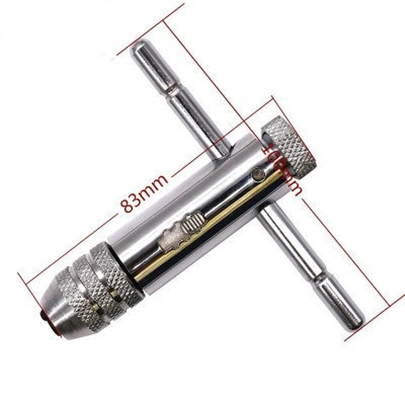 CowLost | product_id-adjustable-silver-t-handle-ratchet-tap-wrench-with-5pcs-m3-m8-metric-thread-taps |2