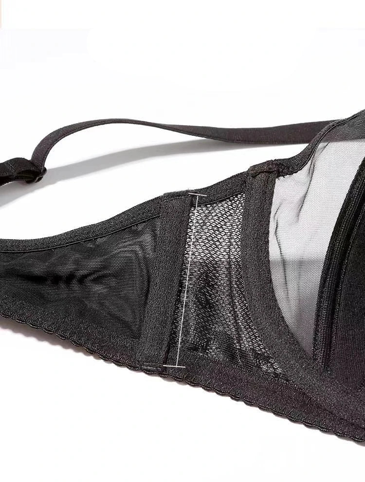 CowLost | product_id-thin-sexy-push-up-lace-half-cup-bra-for-big-breasts-with-adjustable-anti-sagging-support |4