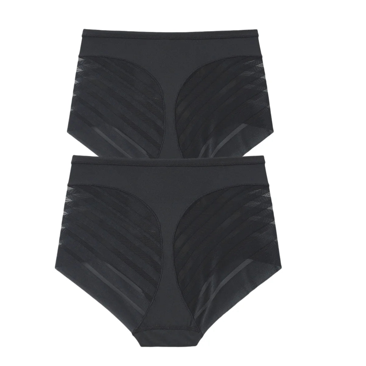 CowLost | product_id-2pcs-womens-mid-waist-ice-silk-tummy-control-butt-lifter-shaping-briefs-m-3xl |7
