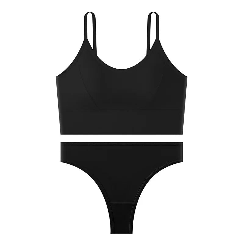 CowLost | product_id-women-s-ice-silk-seamless-push-up-bra-low-waist-thong-set-with-removable-pads |17