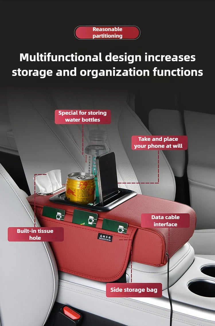 CowLost | multi-function-car-armrest-box-with-usb-port |9