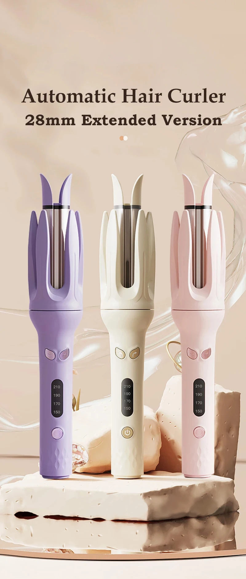 CowLost | product_id-automatic-28mm-ceramic-hair-curler-with-negative-ions-and-anti-tangle-rotating-curling-iron |7