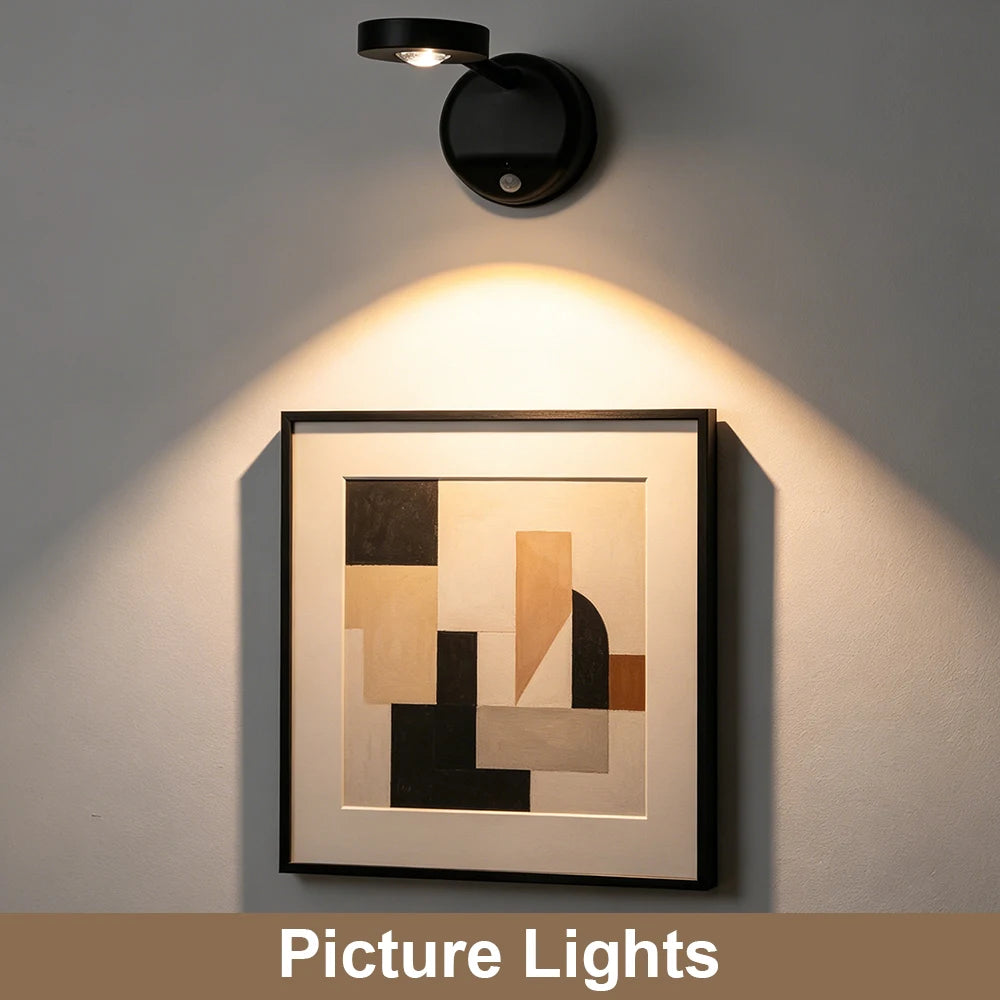 CowLost | product_id-rgb-usb-rechargeable-wireless-human-sensing-dimmable-led-wall-spotlight-for-paintings |12