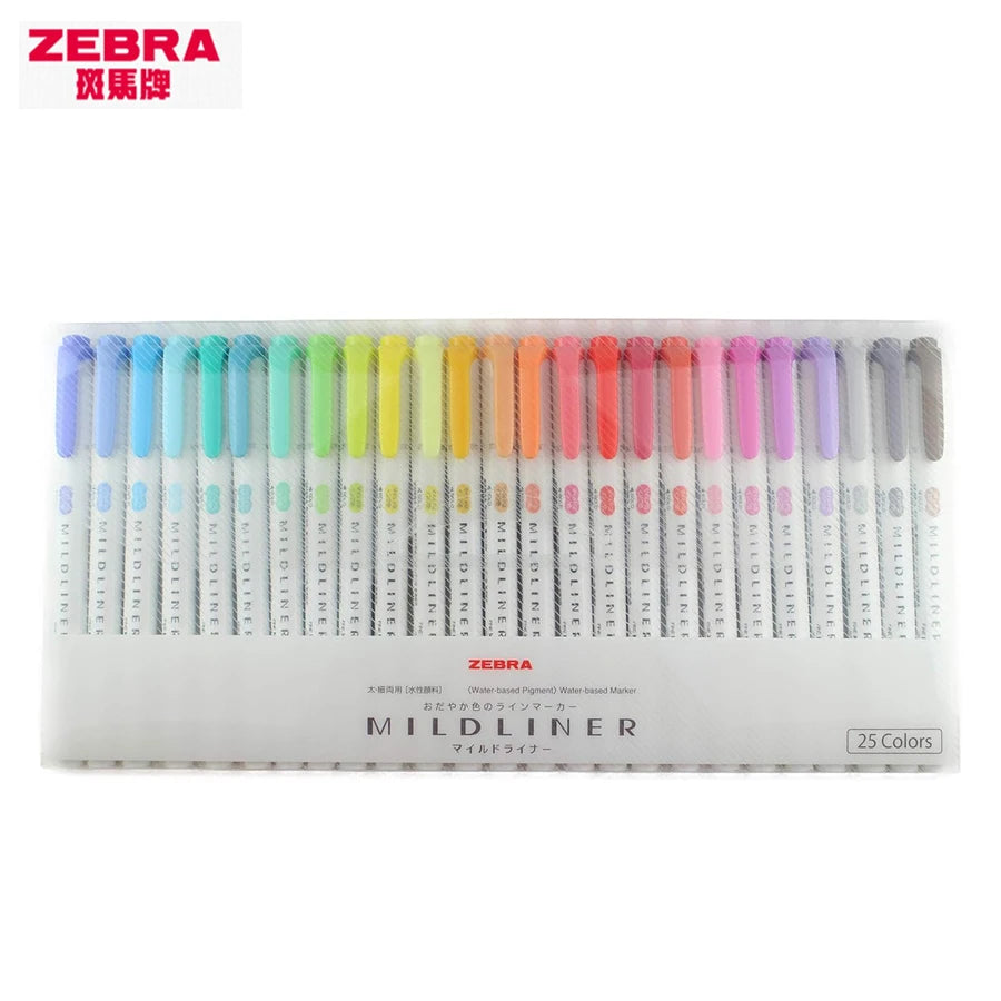 CowLost | product_id-zebra-mildliner-wtk7-double-tip-highlighters-25-colors-fluorescent-markers-for-drawing-diy |1