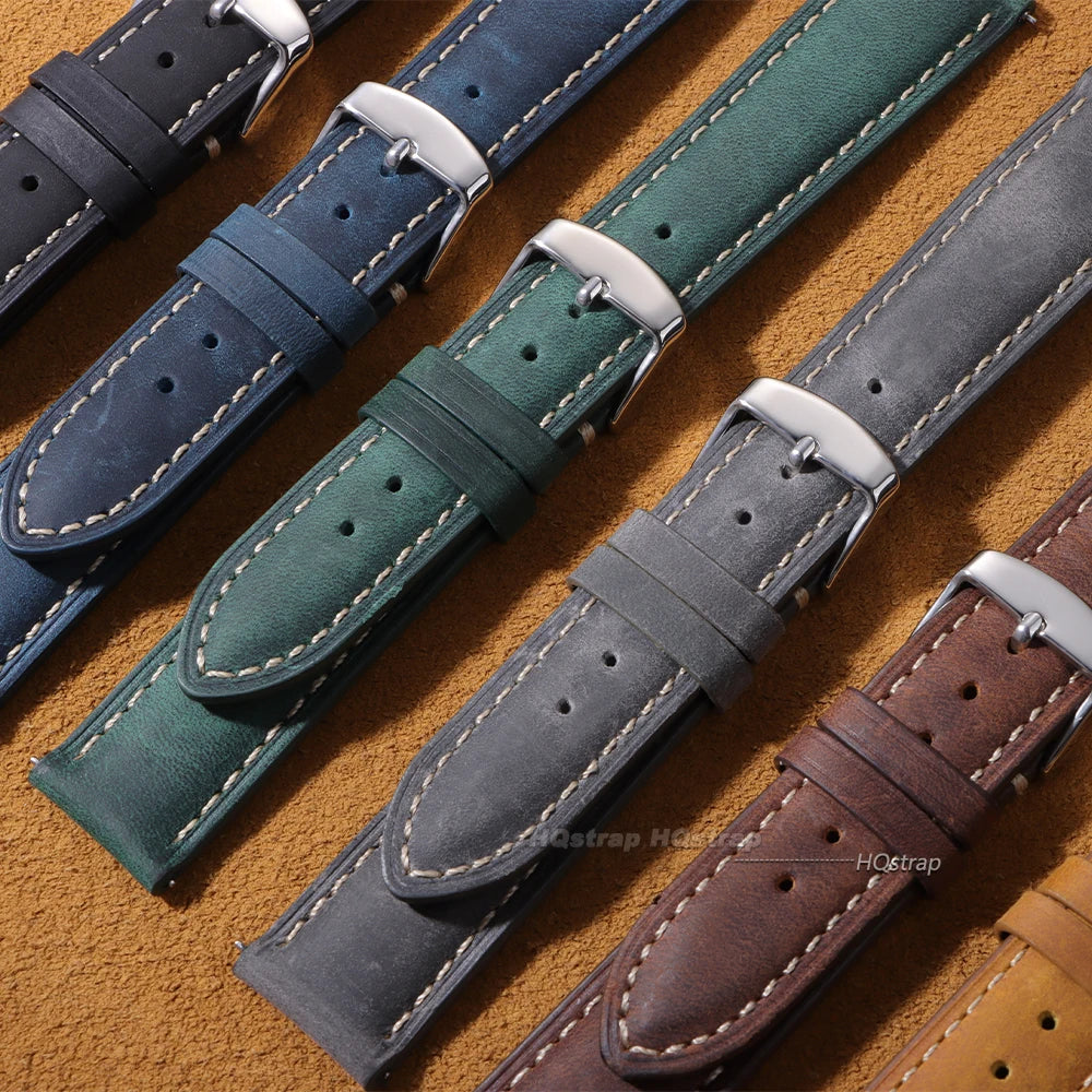 CowLost | product_id-hqstrap-genuine-cowhide-leather-watch-band-18-24mm-handmade-retro-strap-with-metal-buckle-quick-release-for-men-and-women |3