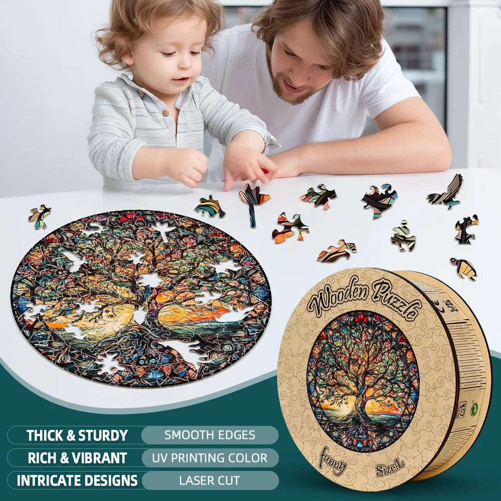 CowLost | product_id-tree-of-life-wooden-3d-animal-puzzle-for-adults-teens-brain-teaser-gift |3