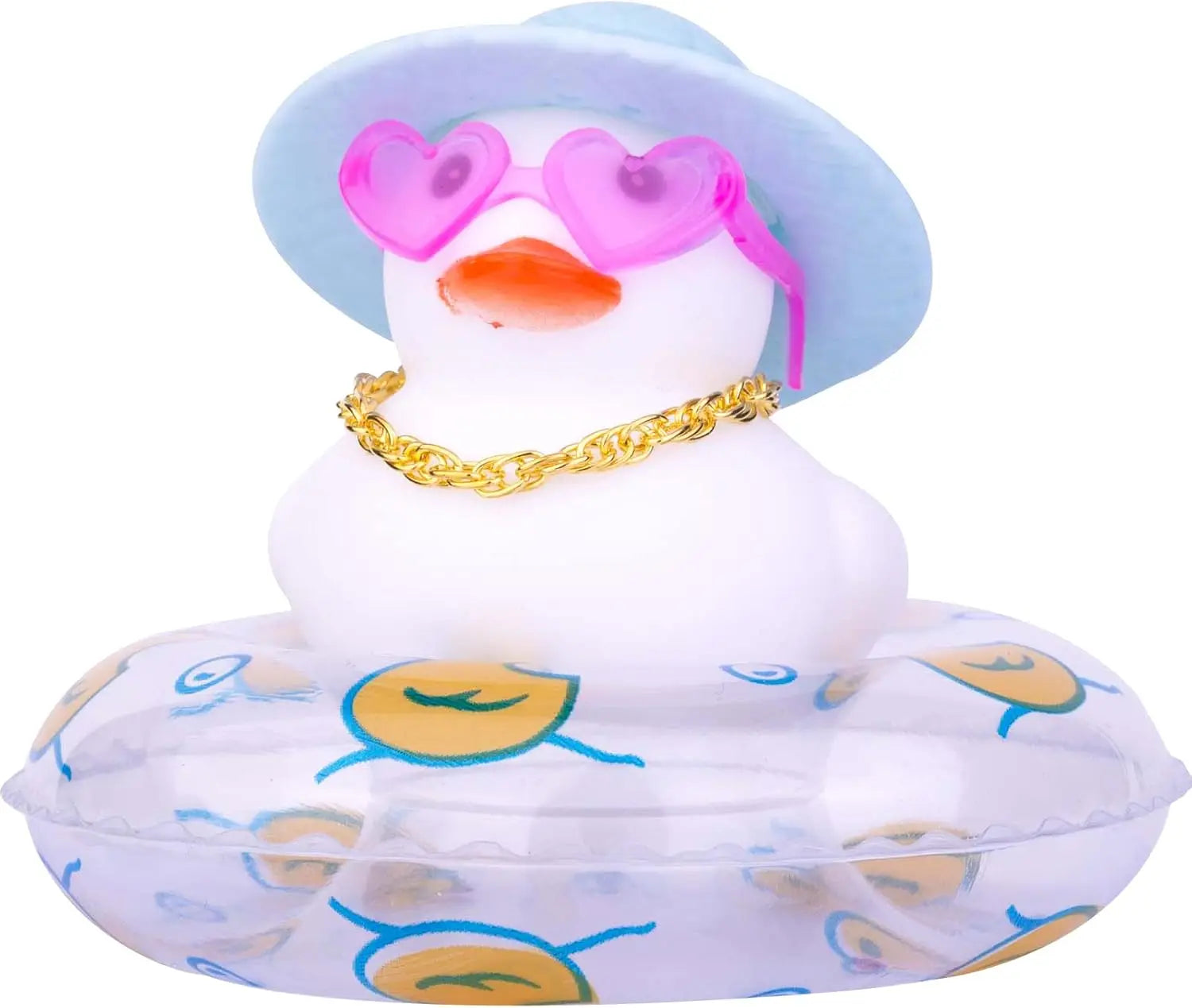 CowLost | product_id-white-rubber-duck-car-dashboard-ornament-with-cowboy-hat-and-swim-ring-necklace |21