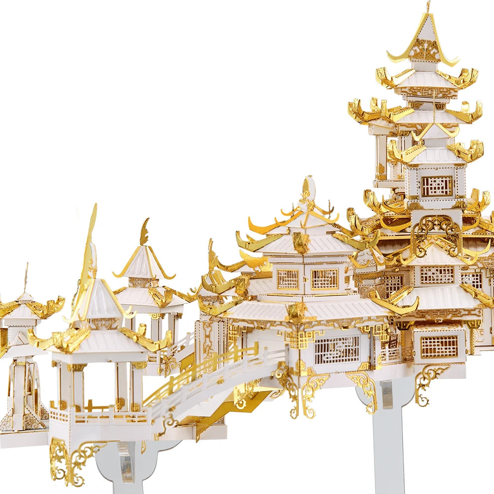 CowLost | fencing-barriers-piececool-3d-metal-puzzle-moon-palace-building-kit |13
