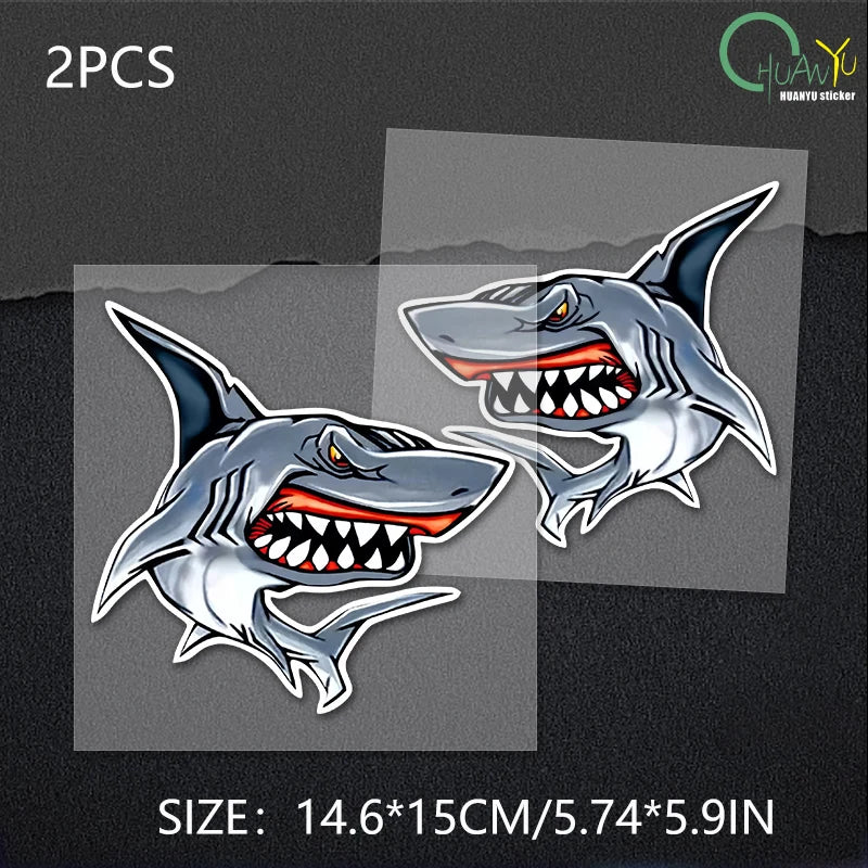 CowLost | funny-shark-colorful-styling-car-sticker |12