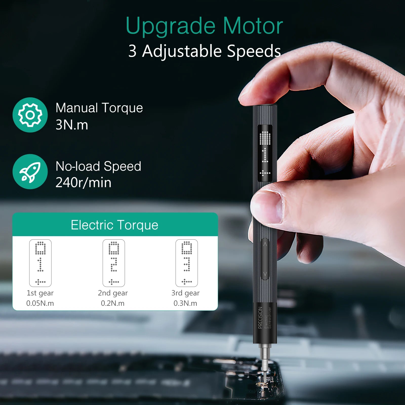 ORIA 50-in-1 Cordless Rechargeable Electric Precision Screwdriver Set for Phone Laptop Glasses Repair