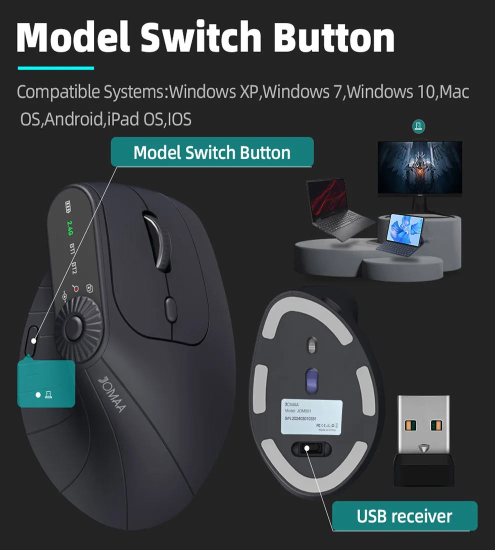 CowLost | product_id-jomaa-wireless-rechargeable-vertical-optical-mouse-with-dpi-adjustment-and-function-knob |15