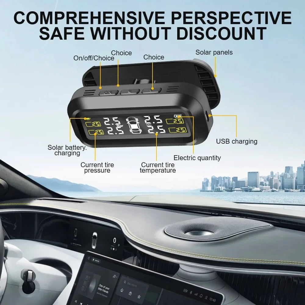 CowLost | air-intake-temperature-sensors-product_id-solar-car-tire-pressure-monitoring-system-with-4-external-sensors-and-temperature-warning |3
