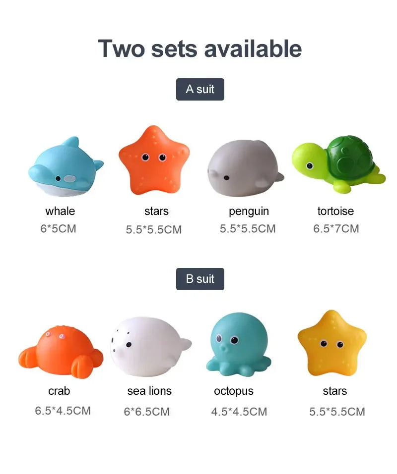 LED Light Up Floating Frog Bath Toy for Kids - Soft Rubber Swimming Toy