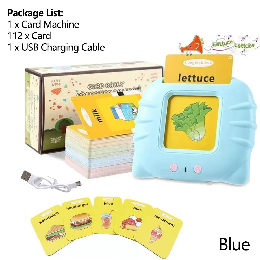 Talking Flashcards Early Education Electronic Montessori Toy for Kids Toddlers Preschool Gift