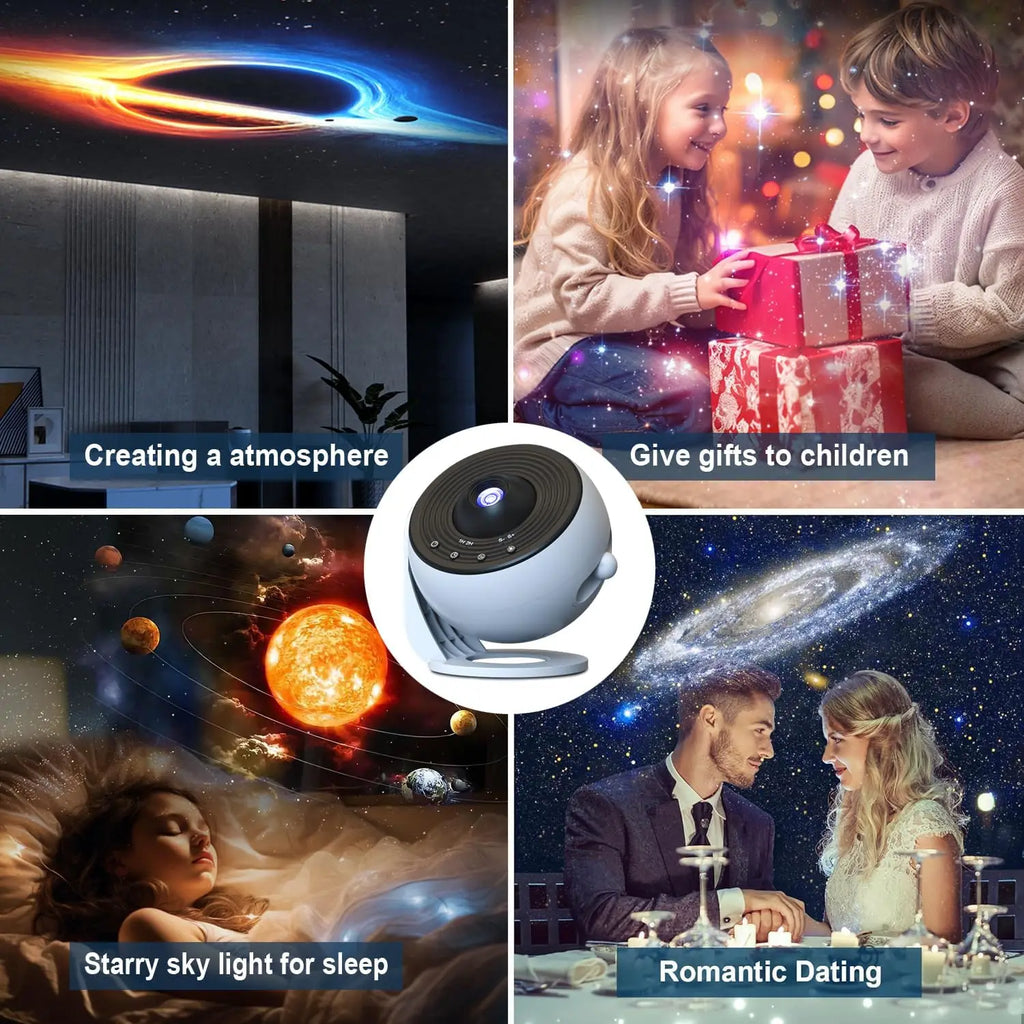 13-in-1 Starry Sky 4K HD Galaxy Planetarium Projector with Timer and Nebula Night Light