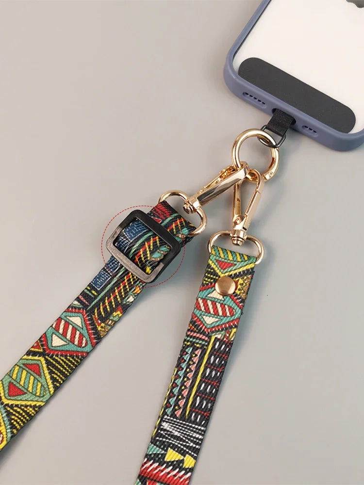 CowLost | uncategorized-adjustable-graffiti-pattern-long-crossbody-phone-lanyard |3