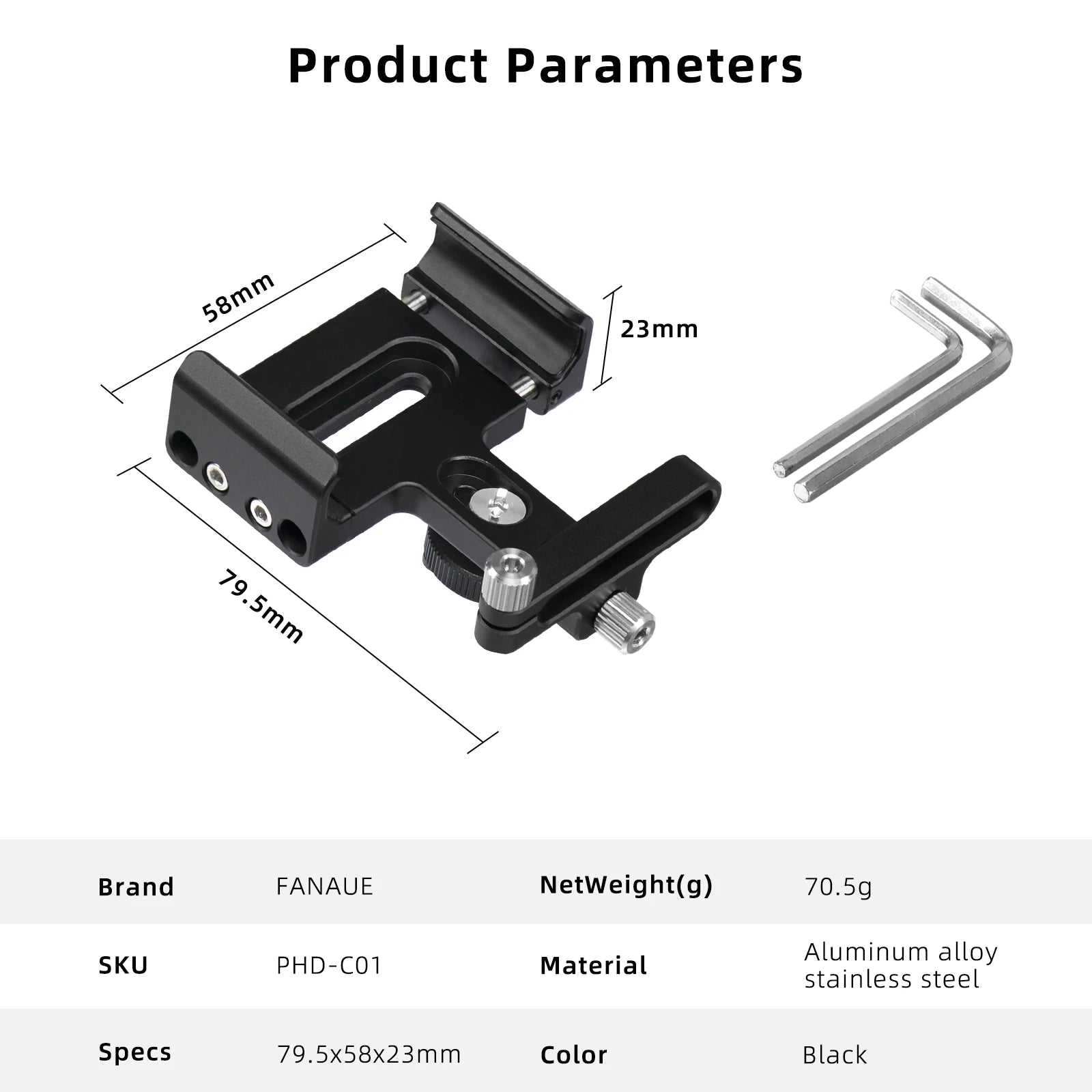 CowLost | product_id-fanaue-adjustable-ssd-holder-clamp-52-70mm-for-sandisk-ssde61-e81-samsung-ssdt7-t9 |12
