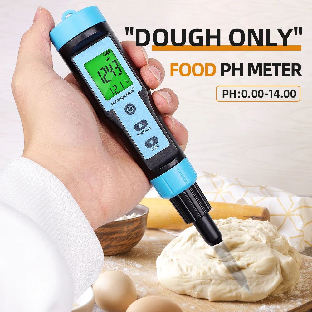 Digital PH Meter with Backlight for Food, Soil, Cosmetic, Cheese, Meat, Fruit, Dough Testing