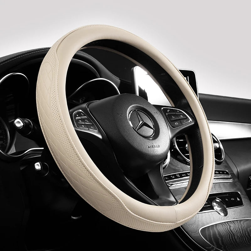 CowLost | napa-leather-perforated-patchwork-car-steering-wheel-cover |24