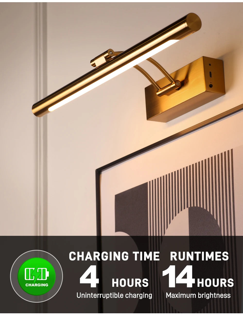 CowLost | product_id-rechargeable-40cm-wireless-led-wall-lamp-with-remote-control-4400mah-battery |10