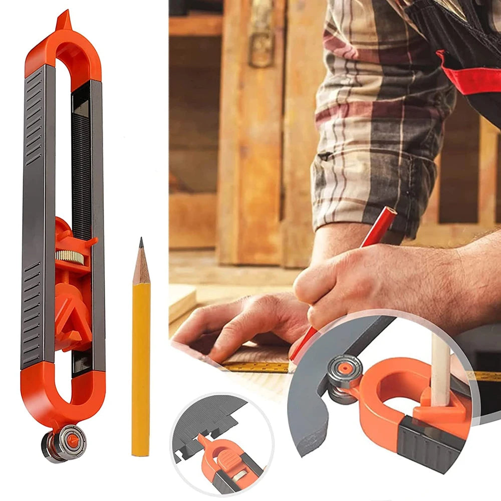 CowLost | profile-scribing-ruler-contour-gauge-with-lock-precise-scribe-tool-woodworking-edge-corner-measuring-profile-duplicator |1