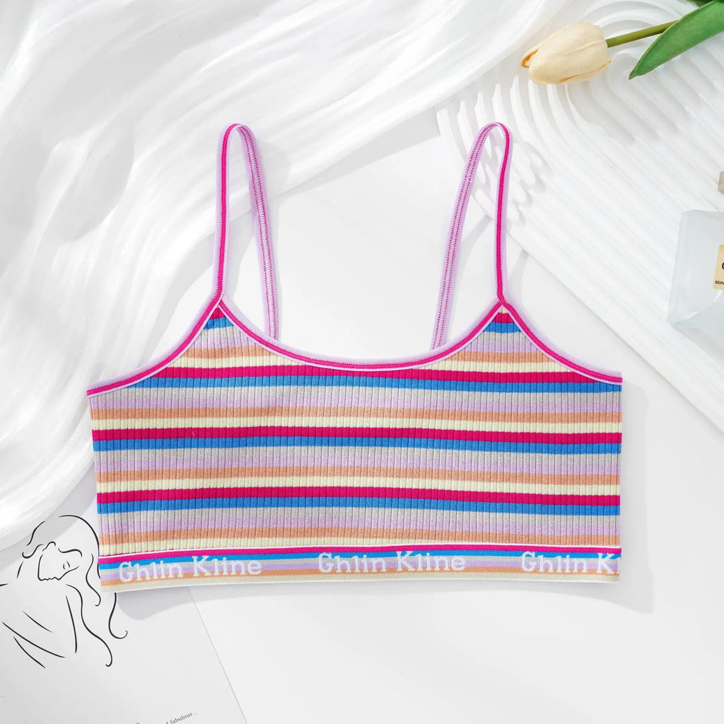 CowLost | product_id-women-s-cotton-thin-striped-wireless-breathable-no-pad-bralette |15
