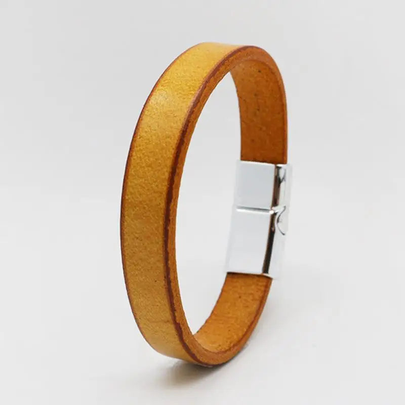 CowLost | badge-pass-holders-vintage-genuine-leather-wrap-cord-bracelet |40