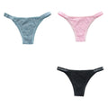 CowLost | product_id-3pcs-women-s-low-waist-lace-brazilian-briefs-set |28