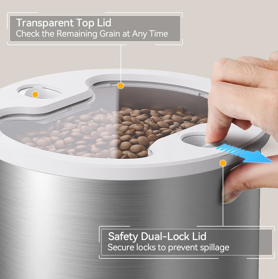 CowLost | cat-food-rojeco-4-5l-stainless-steel-smart-cat-feeder-with-wifi-app-and-voice-control |12