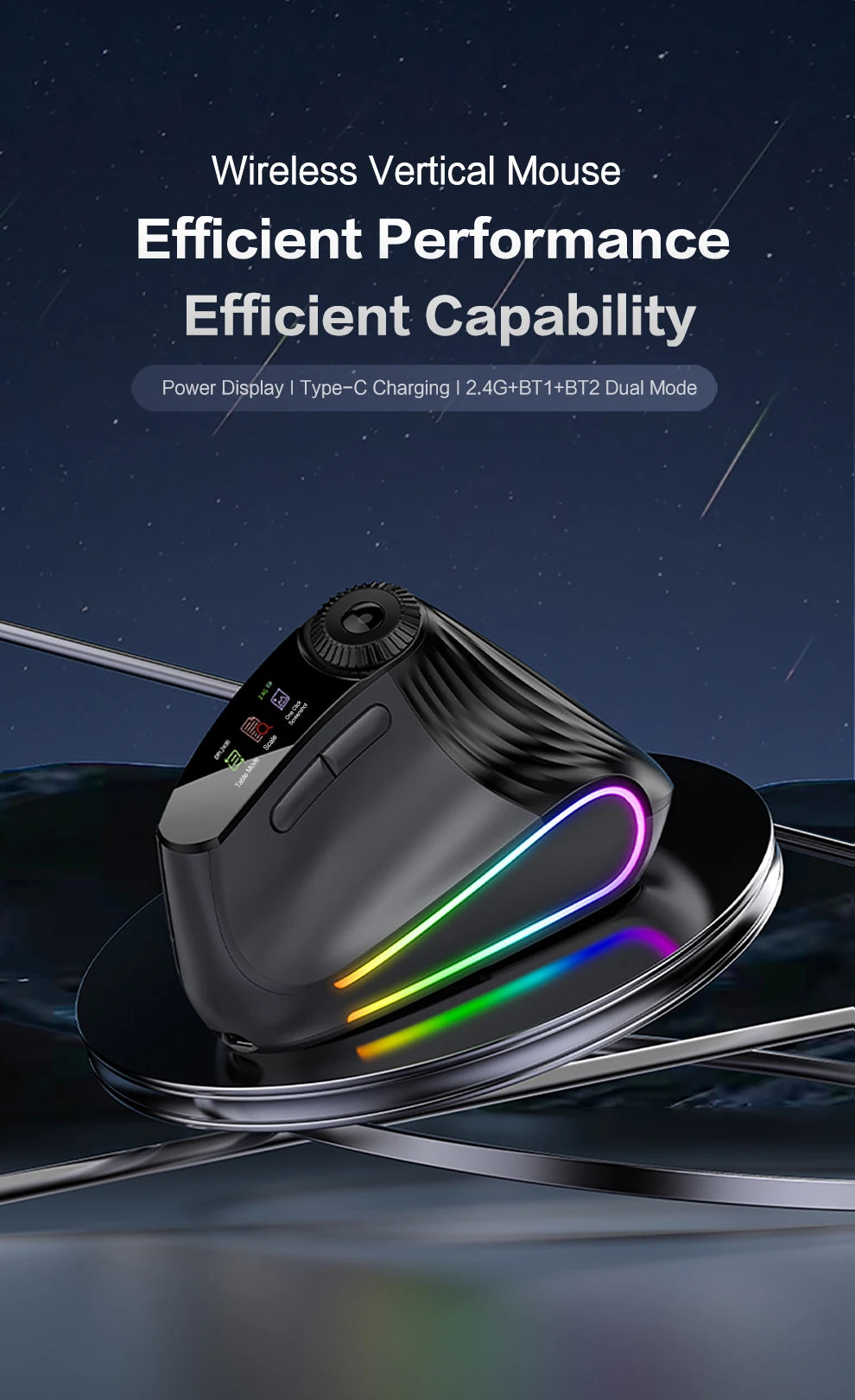 CowLost | backlit-wireless-ergonomic-mouse-with-smart-flying-scroll-function-adjustment-knob-bluetooth-2-4g-rechargeable-gaming-mouse |9