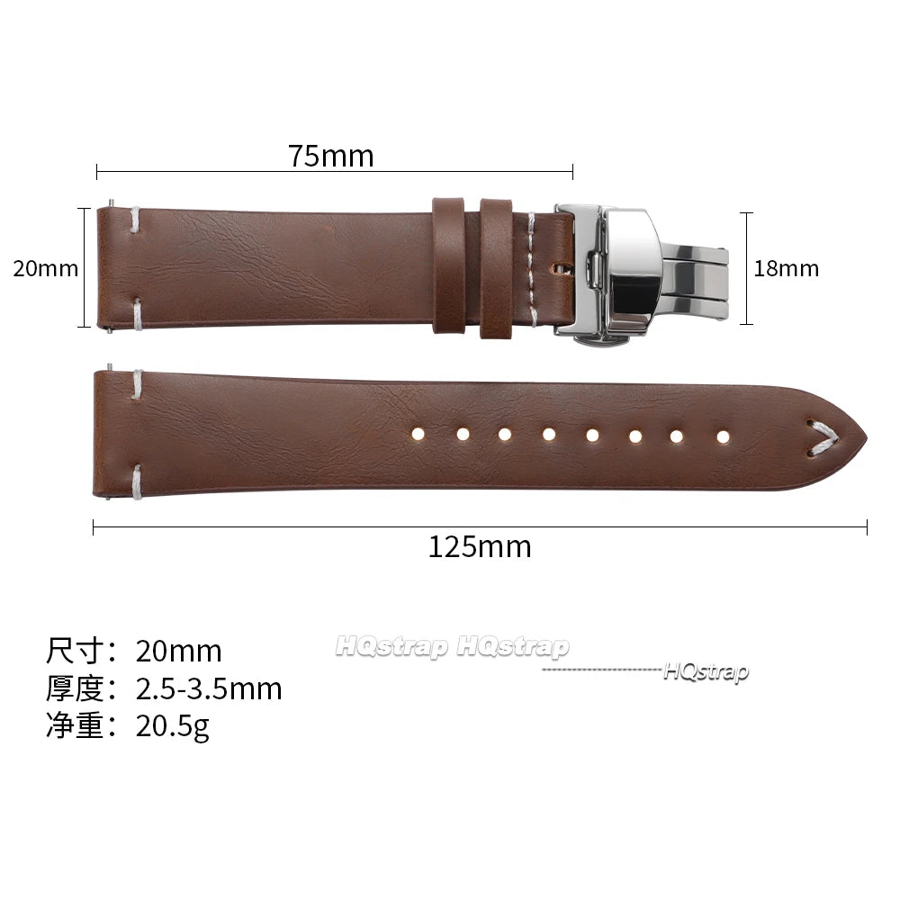 CowLost | bracelets-product_id-quick-release-cowhide-leather-watch-strap-18-22mm-for-omega-seiko-with-butterfly-buckle |8