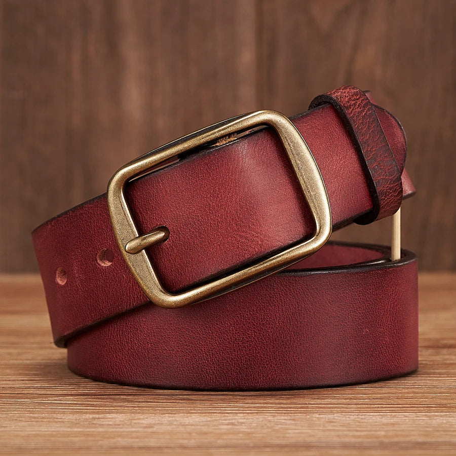 CowLost | thick-cowhide-copper-pin-buckle-real-genuine-leather-belt-for-jeans |16