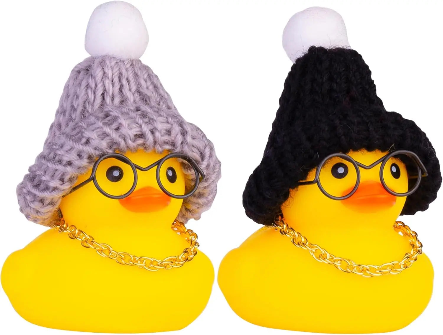 CowLost | product_id-2-pack-car-rubber-ducks-dashboard-decorations-with-mini-beanie-hats-scarves-and-sunglasses |11